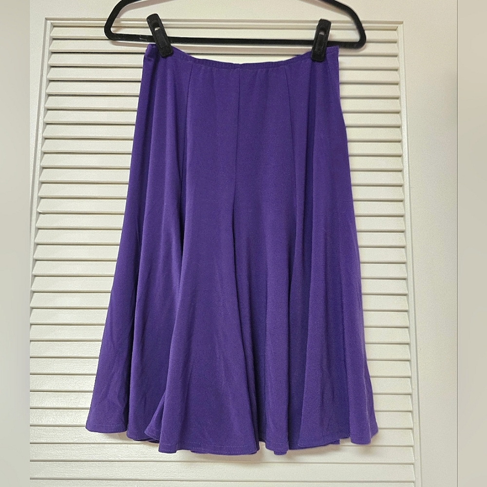 Joseph Ribkoff - Purple Stretch Classic Flowly Skirt